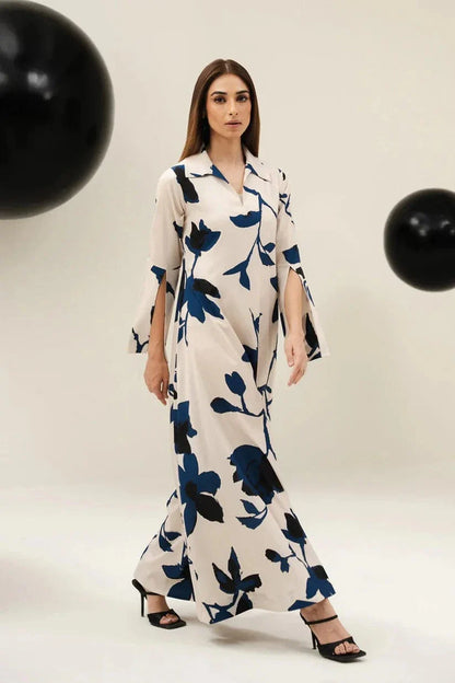 D-724 Printed Silk 2pc Wt