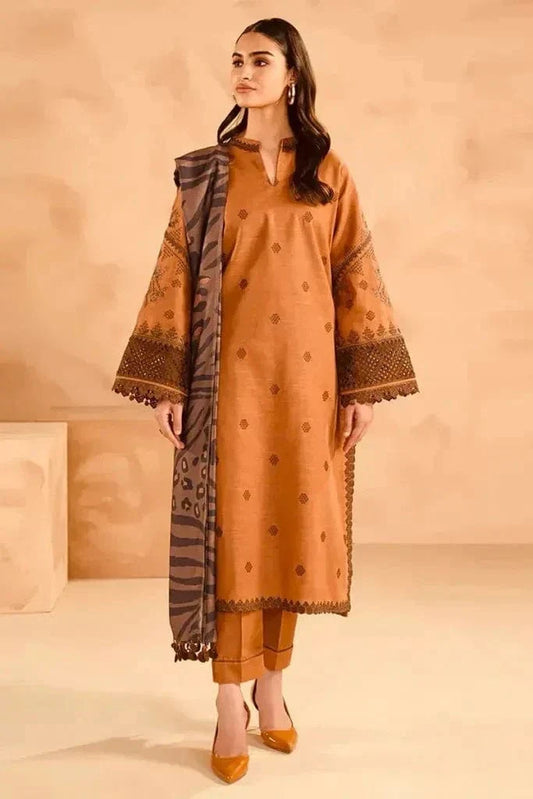 Nishat CH-01 Embroidered Dhanak  3pc