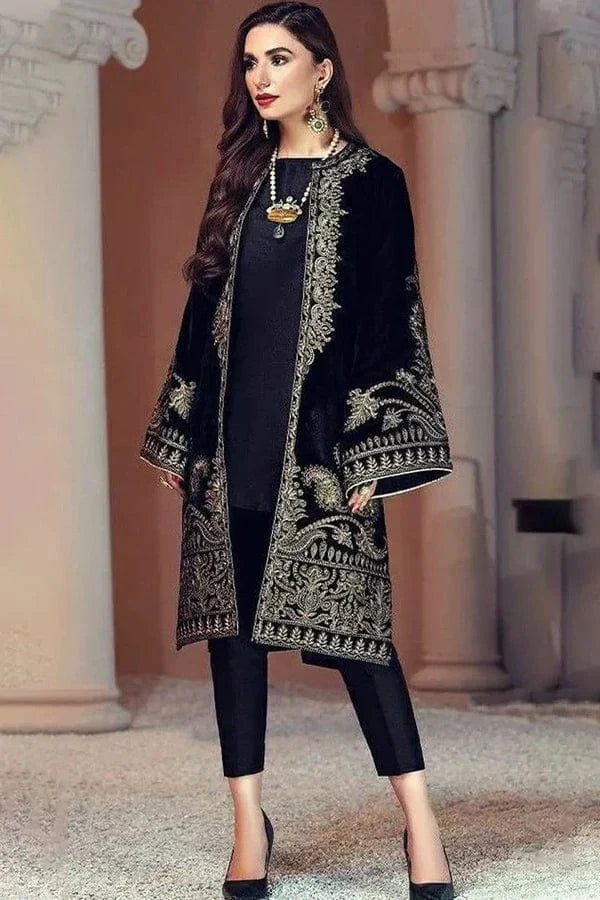 Maria B D-472 Velvet Embroidered 3pc